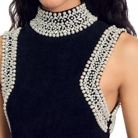 Lucky Embellished Velvet Knit Dress - Picture 2 of 6